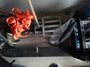 Hochhubwagen 3m, 1 to, manuell, sehr robust mit 320 kg Leergewicht, neuwertig Bild 8