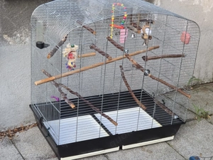 Größer Vogelkäfig mit Zubehör