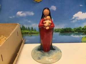 Wendt & Kühn alte schlanke Madonna mit Kind Erzgebirge 