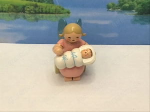 Wendt & Kühn Seltener Engel mit Kind aus Wiegengruppe Erzgebirge 