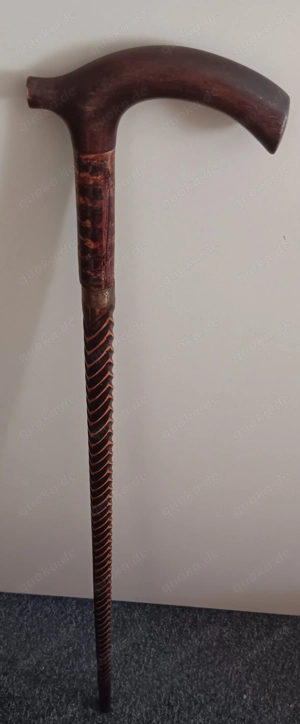 Antiker Handgearbeiteter Spazierstock um 1900- Sammlerstück Messing