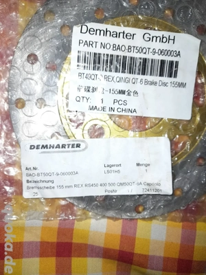  Neue Bremsscheibe 155mm REX RS 450 