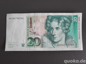 20 DM Schein 100% Echt!! fast Bankfrisch