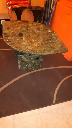 Wohnzimmertisch mit Marmorplatte, höhenverstellbar Bild 3