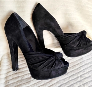 Wildlederheel Plateau Buffalo schwarz