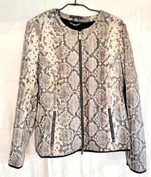 Lederjacke snakeprint Milestone schw w