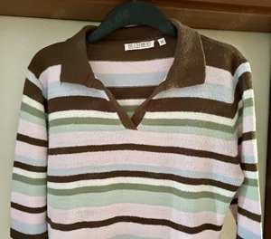 Damen Shirt BLUHMOD Langarm Gr. M  BW 52 cm gestreift Top