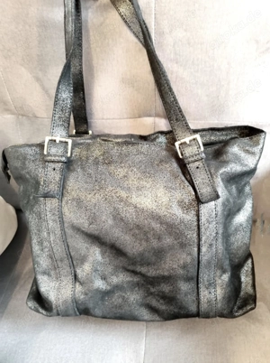 Echtledertasche dunkelgrau  silber Paul Joe Sister