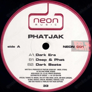 Phatjak - Dark Era 2001 12" Vinyl Deep House Tech House
