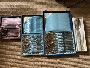 Bestecksets  Silber und vergoldet