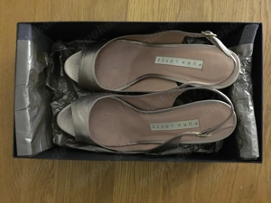 Pura Lopez Mercedeh High Heels Gr. 39,5-40 Pumps Party Leder OVP Bild 10