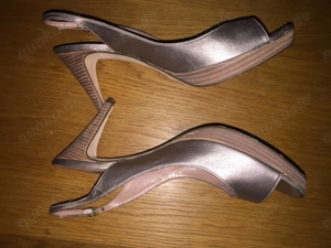 Pura Lopez Mercedeh High Heels Gr. 39,5-40 Pumps Party Leder OVP Bild 3