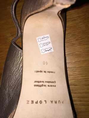 Pura Lopez Mercedeh High Heels Gr. 39,5-40 Pumps Party Leder OVP Bild 6
