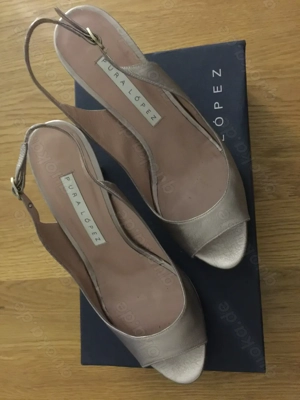 Pura Lopez Mercedeh High Heels Gr. 39,5-40 Pumps Party Leder OVP