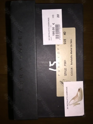 Pura Lopez Mercedeh High Heels Gr. 39,5-40 Pumps Party Leder OVP Bild 2