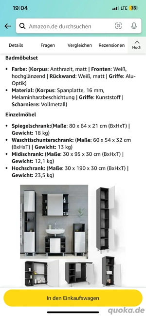 badezimmerset 4 trilig 