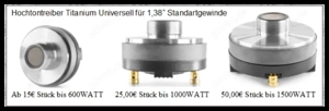 Hochtontreiber Titanium 3 verschiedene Größen auf Lager Ersatzteil oder Boxenbau !