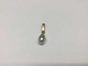 Anhänger Vintage mit Perle Amerik. Double Vergoldet 