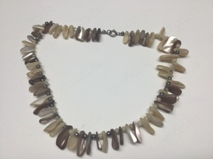 Stein Halskette Vintage geschliffen 