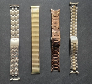 Marken Uhrenarmbänder aus Metall 3 und 4 Euro.