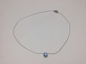 Halskette dünn mit blauem Stein 