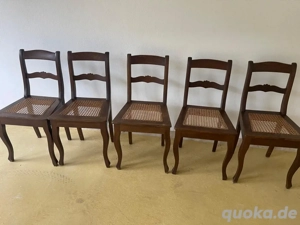 5x Antik Stühle mit Geflecht 