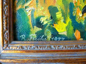 2 x Rudolf Fuchs Diez Lahn im Winter, Heilberscheid Westerwald Ölgemälde Ölbild Bild 6