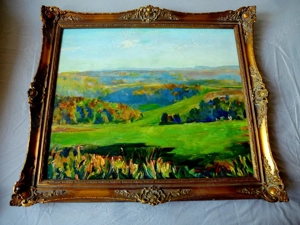 2 x Rudolf Fuchs Diez Lahn im Winter, Heilberscheid Westerwald Ölgemälde Ölbild Bild 5