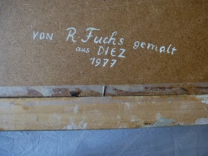 2 x Rudolf Fuchs Diez Lahn im Winter, Heilberscheid Westerwald Ölgemälde Ölbild Bild 9