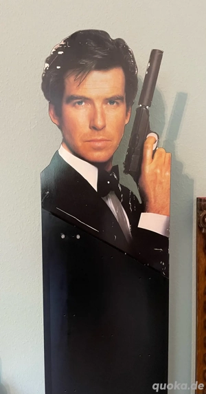 James-Bond-Werbeaufsteller, Vintage ,1995er, Kinoaufsteller mit Pierce Brosnan als 007 , GoldenEye