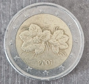 2   Finnland 2001, Moltebeere, sehr selten,  Umlaufmünze