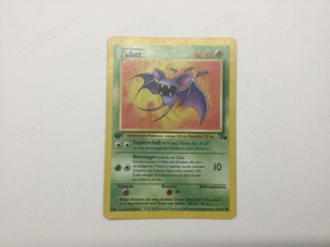 Pokémon Karte Zubat Fossil 1.Edition 