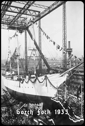 Blechschild Gorch Fock Stapellauf 1933