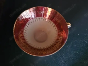 2 Sammelgedecke Tassen Gold Rot Beige Bild 6