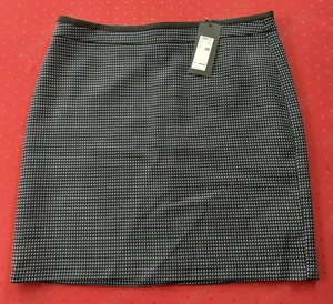 Eleganter Damenrock schwarz blau Gr. 40