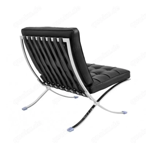 sessel design barcelona leder edelstahlplatte