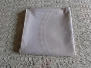 Vintage - Tischdecke - Tischleinen, beige, ca. 100 x 210 cm