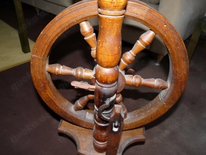 Altes Spinnrad, 91 cm Bild 8