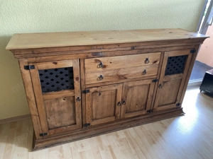 Echtholz Kommode Ponderosa Pinie Honig Pueble Longboard Wohnzimmer Haus Wohnung Gäste