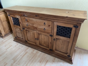 Echtholz Kommode Ponderosa Pinie Honig Pueble Longboard Wohnzimmer Haus Wohnung Gäste Bild 3