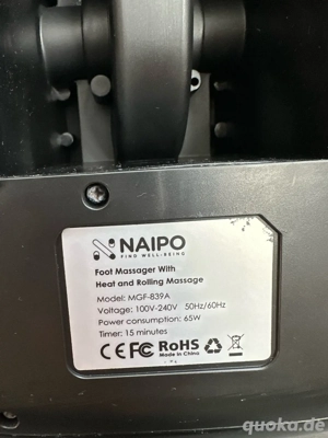 Fußmassagegerät NAIPO MGF-839A mit Wärmefunktion und Knetmassage