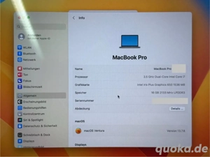 MacBook Pro 13" i7, 16GB RAM, 1TB SSD, Touchbar-Top Zustand! Bild 4