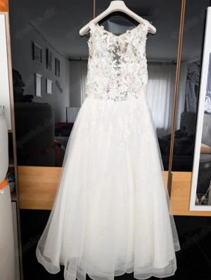 BRAUTKLEID "Nude" A-Linie, Gr. 38