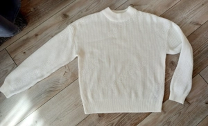 Weißer Strickpullover  Gr.38
