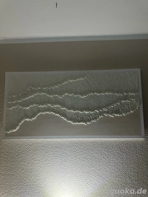 Handgemaltes Strukturbild   Meereswellen  abstrakte Kunst