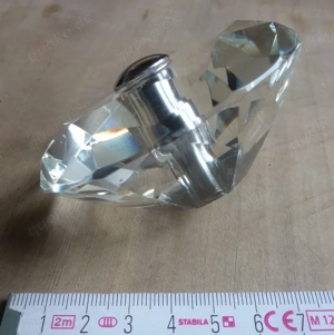 Diamant Griff massiver Glas Diamant ca 8,5 cm Für Tür Schublade oder Deko  Bild 3