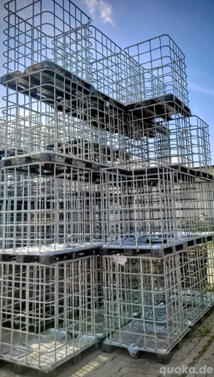 IBC Gitterboxen extra hoch 140 cm Brennholz Kompost Heuraufe 