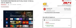 50 zoll smart tv von telefunken
