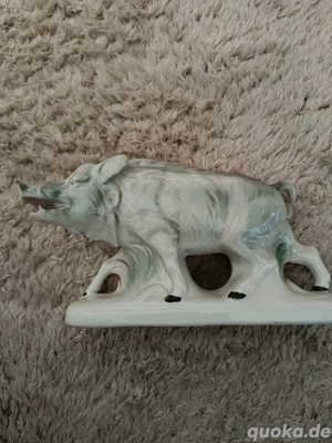 Porzellanfigur Wildschwein Eber