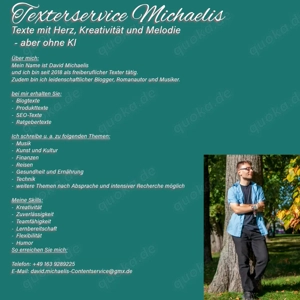 professioneller Texter schreibt für Sie